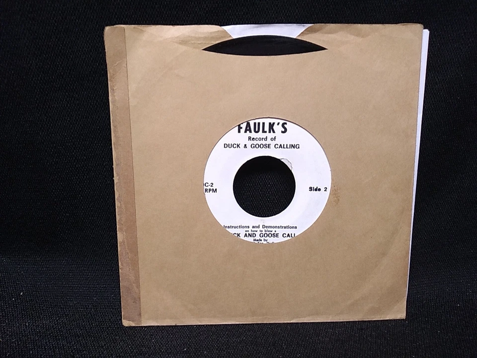 C.F. Faulk & Son Faulk's Instructional Record Of Duck & Goose Calling 45 RPM DC1 - Image 4 of 4