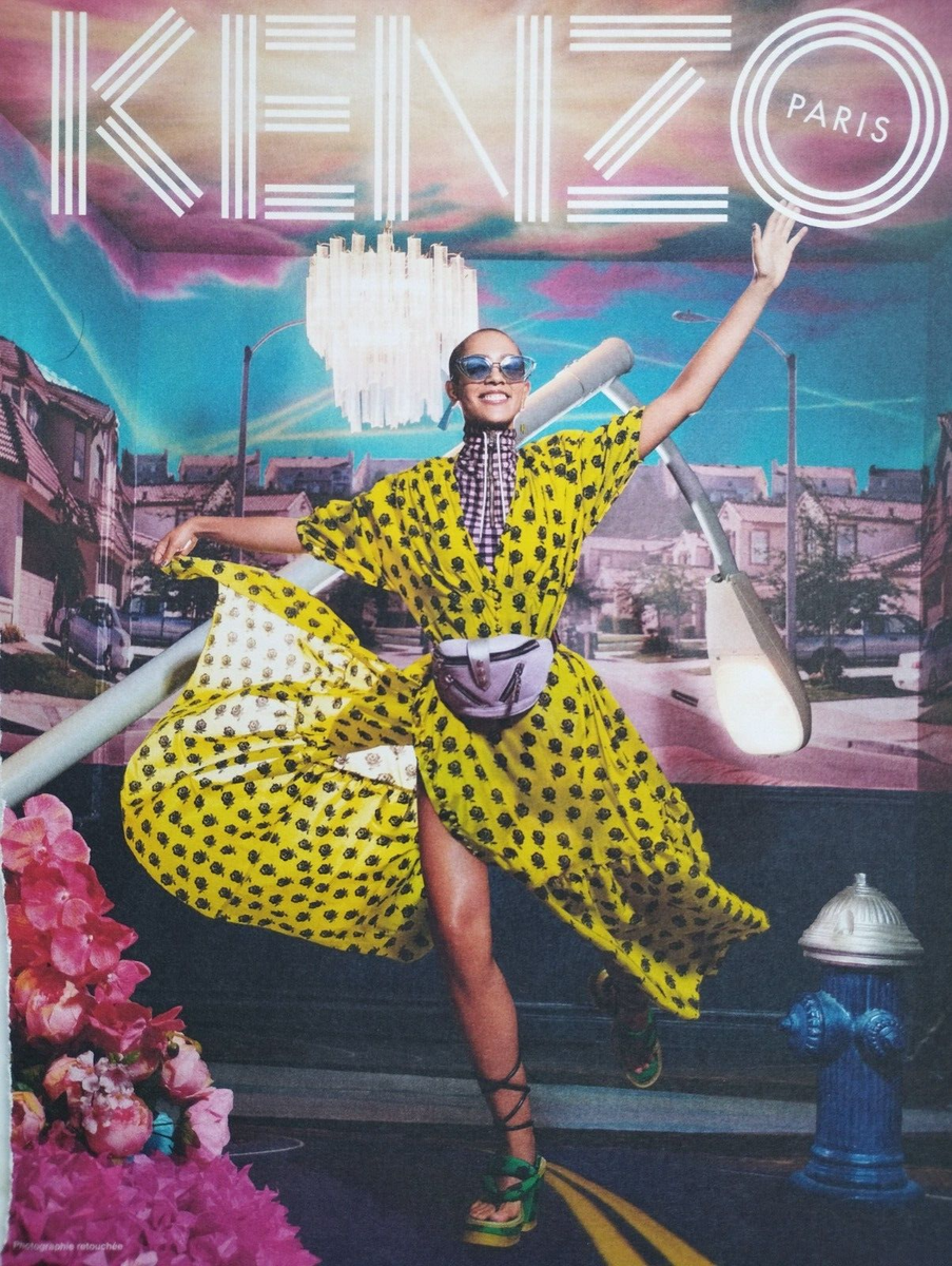フランス製 90s archive KENZO 着物和風 キモノ トップス 36 Vintage Kenzo Striped Dress - Desert Vintage