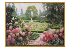 MTFBWY Vintage Floral Wall Art Framed Rose Garden Canvas Prints Flower Printi...