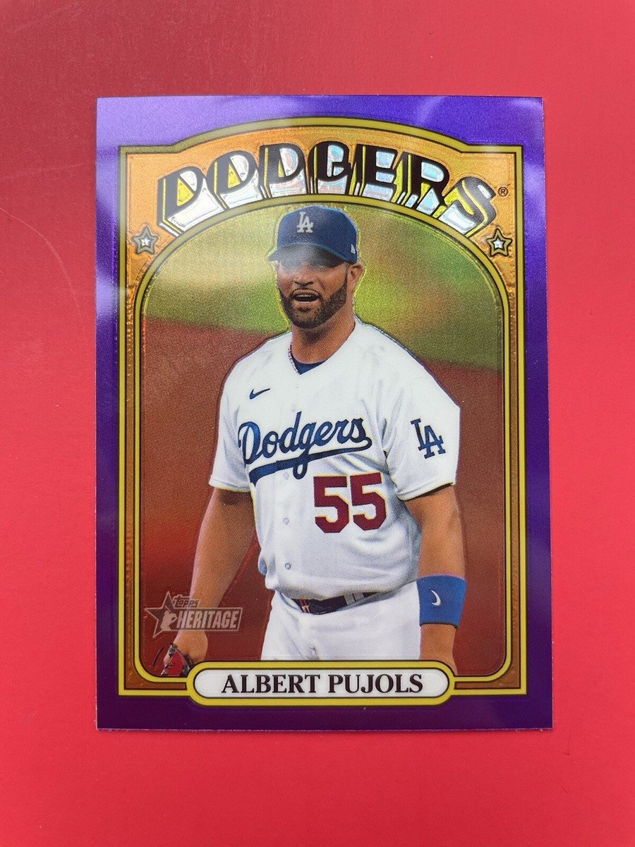 2021 Albert Pujols Topps Heritage Purple Refractor Los Angeles