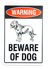 WARNING BEWARE OF DOGS Funny / Informative / ALUMINUM Sign Wall Door 8" x 12"