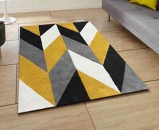 Tapis indien 8X10, tapis en laine, tapis touffeté à la main 8X10, tapis recta...