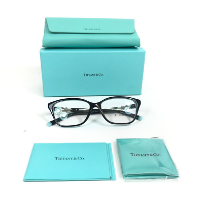 Tiffany & Co. Eyeglasses Frame TF2229 8055 Shiny Black on Blue
