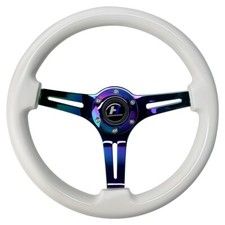 Hiwowsport Universal 14 1.75 Dish White Wood Grain Wood Steering Wheel 6 Bolts Hiwowsport Universal 14 1.75 Dish White Wood Grain Wood Steering Wheel 6 Bolts