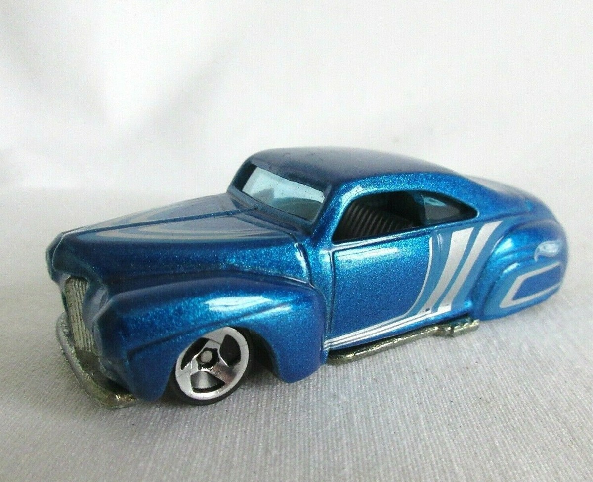 HOT WHEELS 1:64 1997 41' FORD TAIL DRAGGER LEAD SLED BLUE 3SP MINT