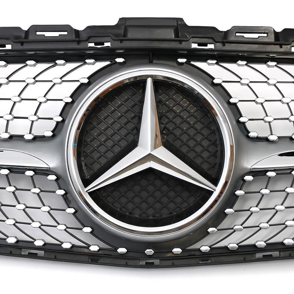 Front Grill W/Emblem For 2015-2018 Mercedes Benz W205 C350 C250 C300 C200 Grille Foto 4 de 4