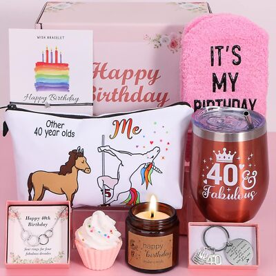 40th Birthday Gifts for Women-Insulated Wine Tumbler Sets Funny
