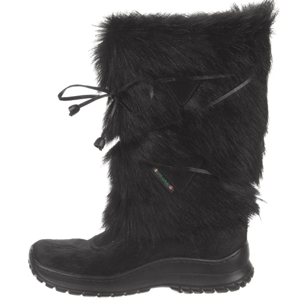 Pajar Pony Hair Lace Up Boots Sz 39/9 | eBay