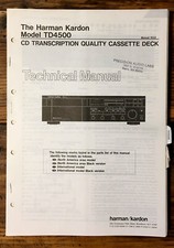 HK Harman Kardon TD-4500 TD-4500 Cassette Service Manual Original 