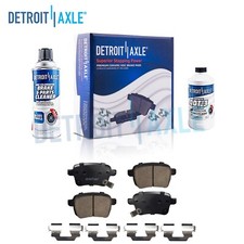 Rear Premium Ceramic Brake Pads w/ Hardware Fluid for 2014 - 2020 Fiat 500L 1.4L