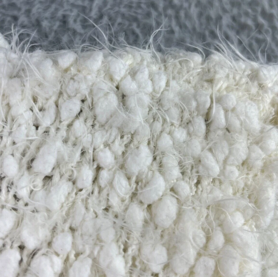 Cárdigan Leo Nicole Sin Mangas Para Mujer MD Crema Acogedor Grueso Tejido Frente Abierto Boho Foto 2 de 4