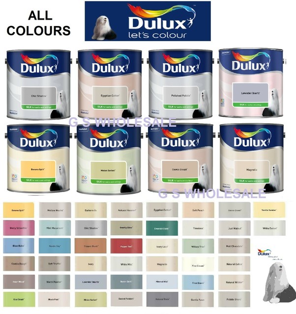 Dulux Silk Emulsion Paint for Walls and Ceilings Buttermilk 2.5l for