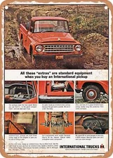METAL SIGN - 1964 International Pickup Vintage Ad