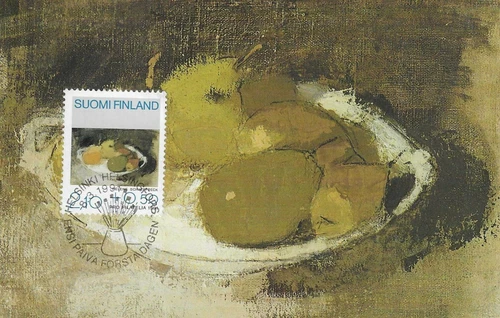 Helene Schjerfbeck Green Still-Life 1930 Finland Mint FDC Maxi Card 1991