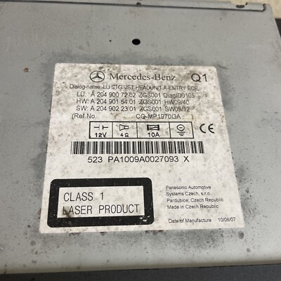 MERCEDES BENZ C Class W204 2010 CD Player Radio Stereo Mp1970ga a  
