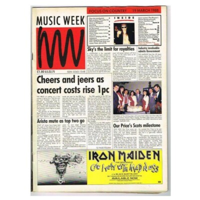 Music Week Magazines 19 March 1988 mbox2654 Cheers and jeers as concert costs ri