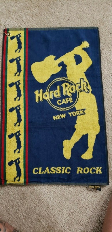 NEW Vintage Rare Hard Rock Cafe New York Golf Towel