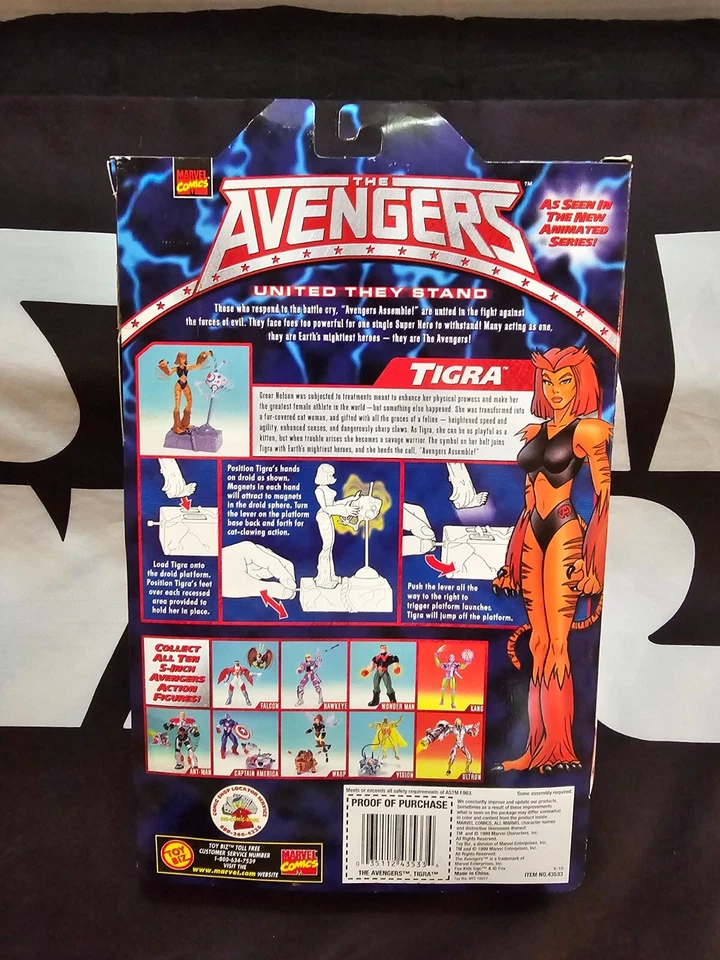Tigra Avengers Fox Kids Marvel Comics Toy Biz NUEVO SIN USAR, EN CAJA #2 Foto 2 de 2