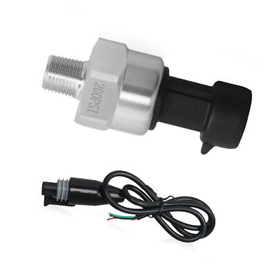 #ad New 200psi 1 8quot; NPT Pressure Sensor Sender W connector Pigtail for Oil Fuel Gas $16.89