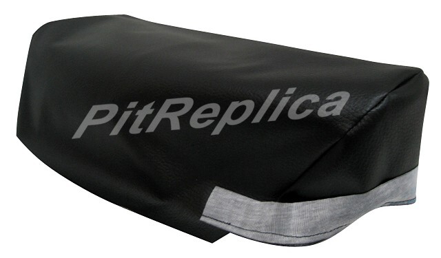 1982-1983 Yamaha IT175 IT 175 Gripper Seat Cover BLACK w/ WHITE rib LOGO #336