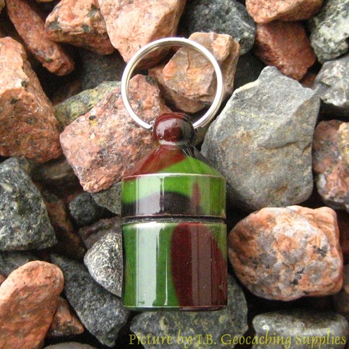 5x Camouflage Baby Bison Tube Geocache Containers (5pcs Lot) - Picture 5 of 7