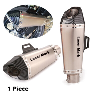Universal Motorcycle Exhaust Pipe Muffler Removable Baffle Slip On 38-51mm 2inch