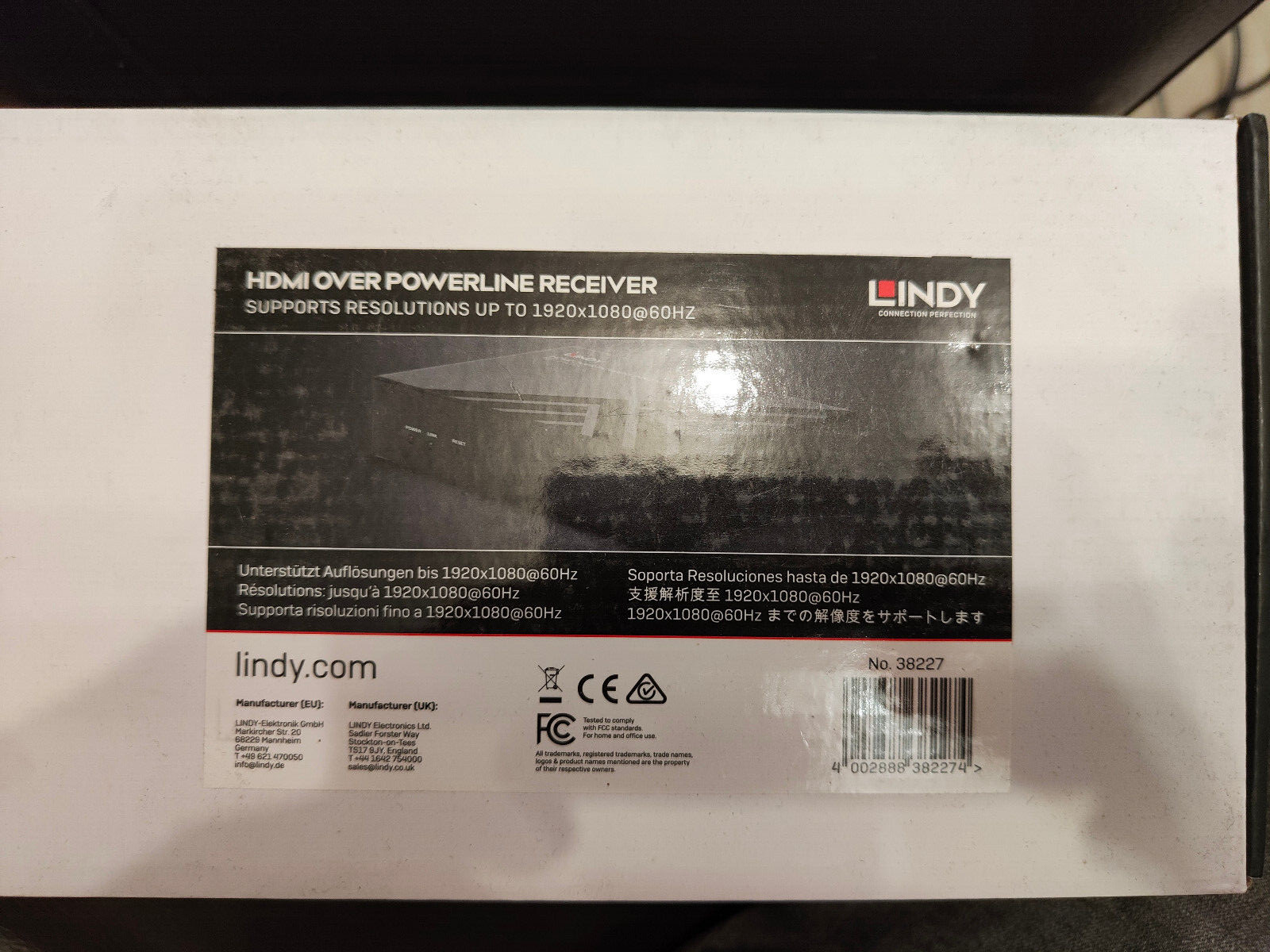 Récepteur HDMI via CPL Lindy pour éviter les câbles dans le salon