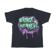 Official Y2K Pierce the veil Band Graffiti Merch Licensed Black T-Shirt XL