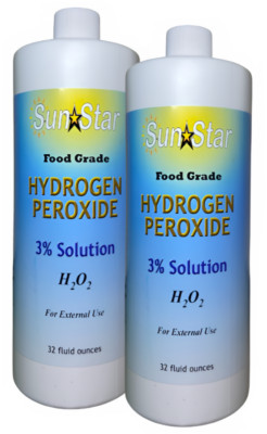 Food Grade Hydrogen Peroxide 3% Solution - 32oz (2 PACK) - Multi-Purpose Cleaner