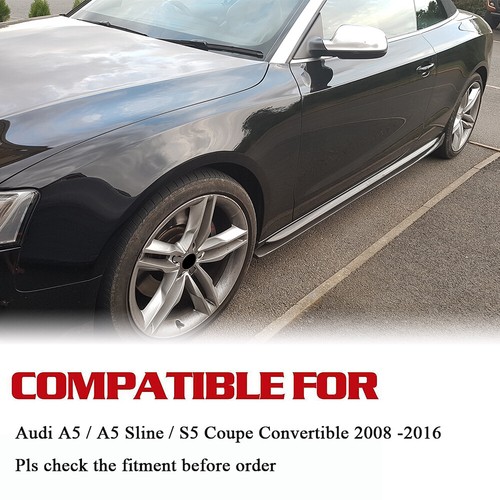 Für Audi A5 S5 2-Türer 2008-16 Echt Kohlefaser Seitenschweller Verlängerung Lippe Spoiler - Bild 2 von 12