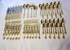 BRYLANE HOME KITCHEN STAINLESS FLATWARE CHINA 63-PIECES