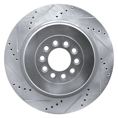 For Jaguar S-Type 03-05 Brake Rotor DFC Premium Drilled & Slotted Front Driver