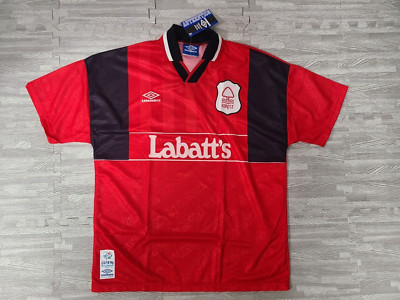 Original Nottingham Forest Home 1994-1996, Erwachsene Extra Large (XL), Neu mit Etikett
