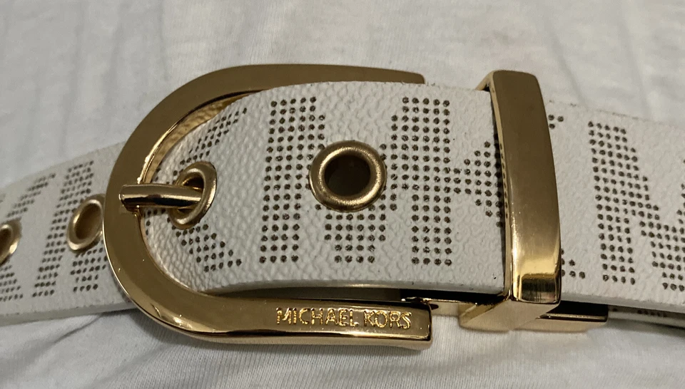 CINTO MICHAEL KORS REVERSÍVEL BAUNILHA IMPRESSO LOGOTIPO/LOGOTIPO MARROM IMPRESSO LINDO!! - Imagem 2 de 4