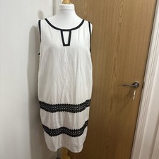 Marks & Spencer White & Black Summer Dress Size 16 BNWT