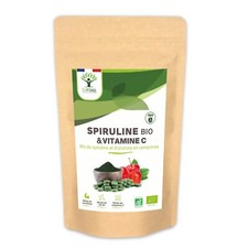 Spiruline Bio & Vitamine C - Conditionné en France - Vegan - 150 comprimés