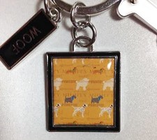 Top Paw Retro Key Chain Dog Print