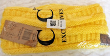 C.C Ribbed Headband Soft Stretch Winter Warm Cable Knit Fuzzy Lined Ear Warmer