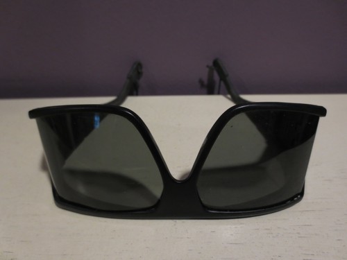 Vintage Aqua Vision Black 2201 In-Fishing Sunglasses Taiwan Aviator Arm Straps - Picture 2 of 11