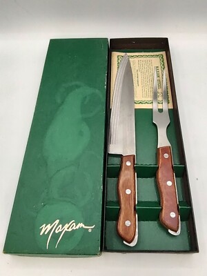 MAXAM Precision Hollow Ground Fine Stainless Steel Kitchen Knives SET OF 2