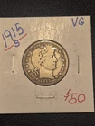 Rare Beautiful 1915 S Silver Barber Quarter Dollar.  Nice Coin!!