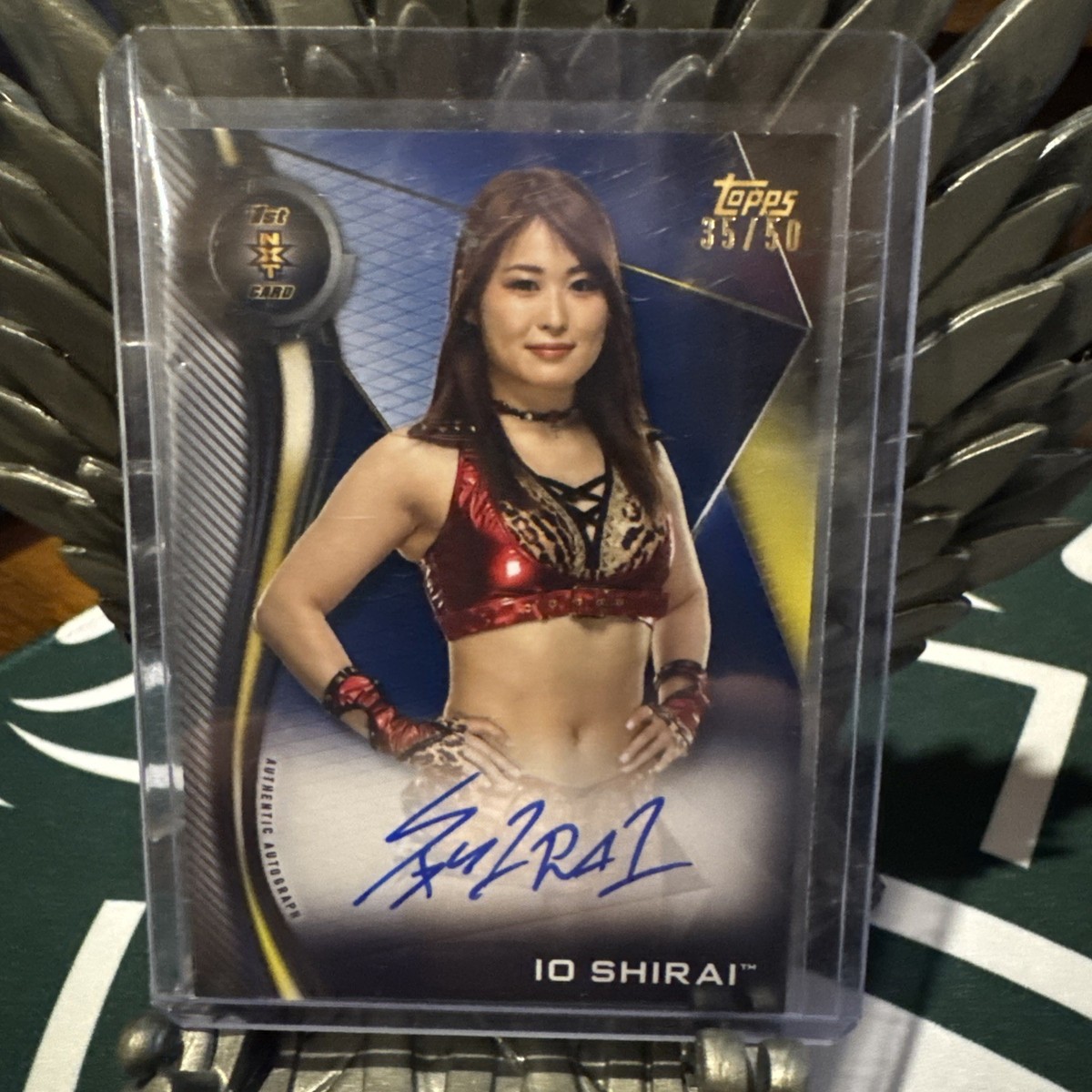 2019 Topps WWE NXT Io Shirai Iyo Sky #A-IS 1st NXT Card Blue Auto