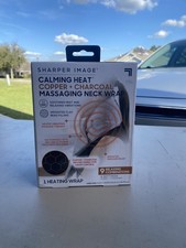 NEW Sharper Image Calming Heat Massaging Neck Wrap
