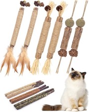 Catnip Chew Toys for Cats, 12 Pack Natural Silvervine Sticks for Kittens Teeth