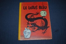 BD TINTIN LE LOTUS BLEU 1946 PAGES BLEU FONCEES