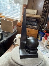 1939 New York Worlds Fair Iconic Trylon And Perisphere Metal Souvenir Paperweigh