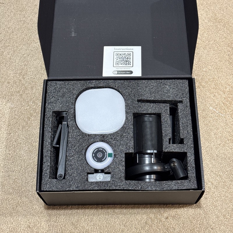 Webcam Streaming Kit W Microphone & LED Light – 1080P 30FPS Streaming Cam $90