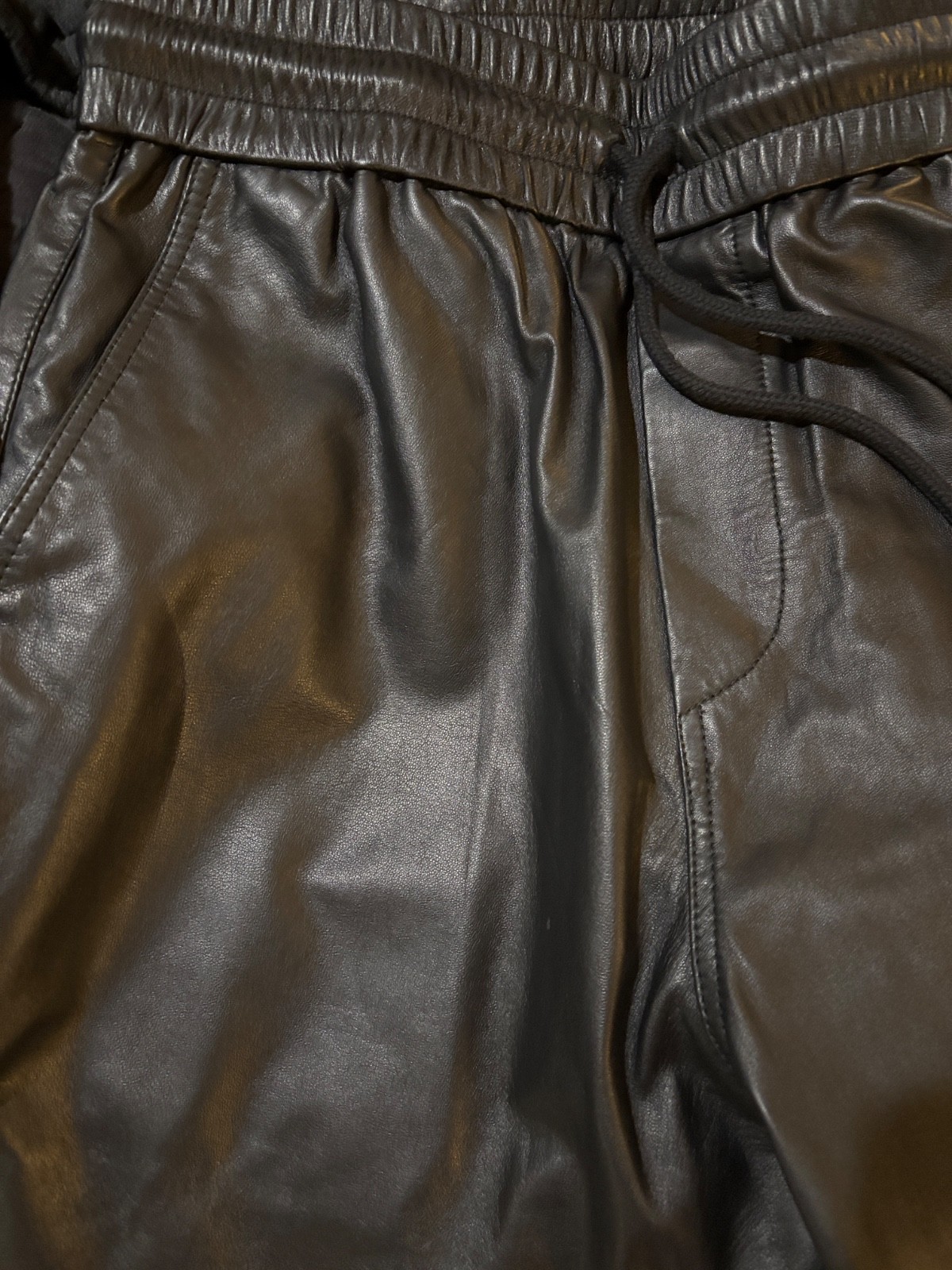 ALLSAINTS RARE MEN'S Penton Leather Cuffed Pants MEDIUM - 005875 image 9