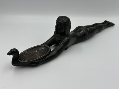 * 1920s - RONSON - LARGE ART DECO EGYPTIAN REVIVAL NUDE CLEOPATRA INCENSE BURNER