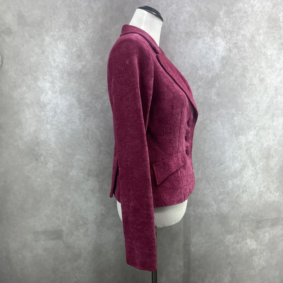 Chaqueta Blazer Hot Kiss Para Mujer Grande Tapiz Magenta Boho Bruja Phoebe Buffay Foto 4 de 4